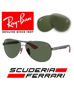 2x Lentes Reposição Originais > Ray-Ban 8331-M · Ferrari